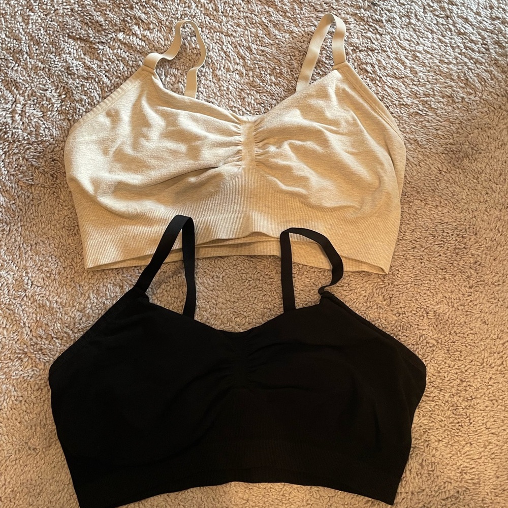 Kindred Bravely Cream and Black Bras